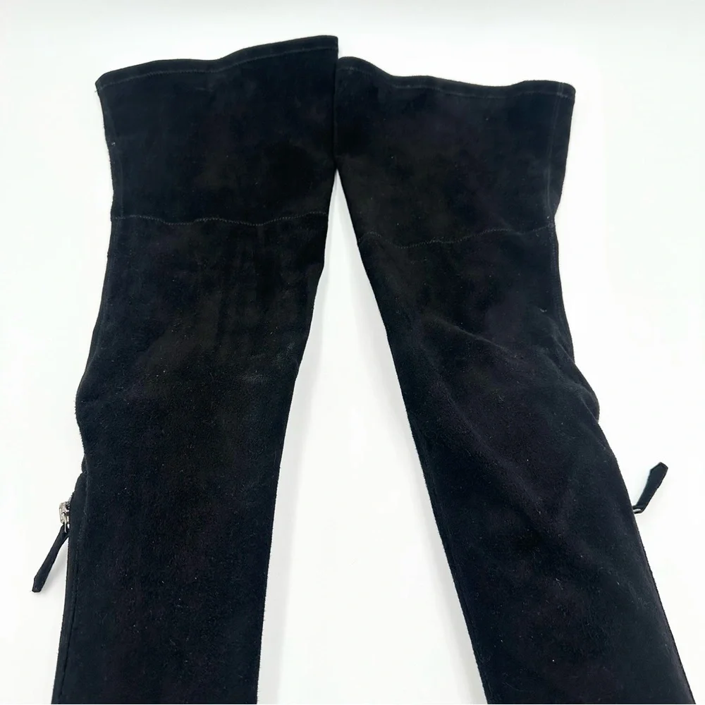 Aquazzura Giselle Over-The-Knee Boots in Black Suede
